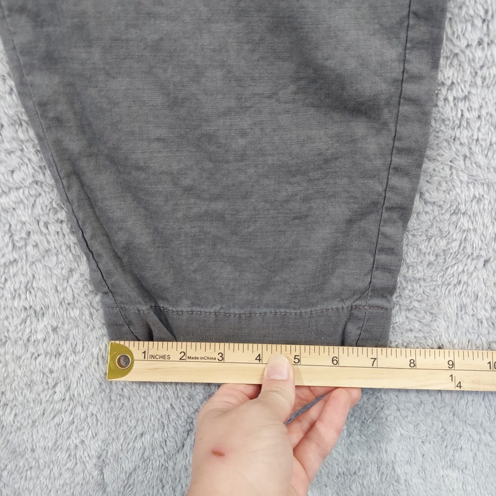 J. Jill Capri Pants Women's Size 8 Gray Linen Blend Stretch‎ Cropped Trousers - Picture 8 of 12